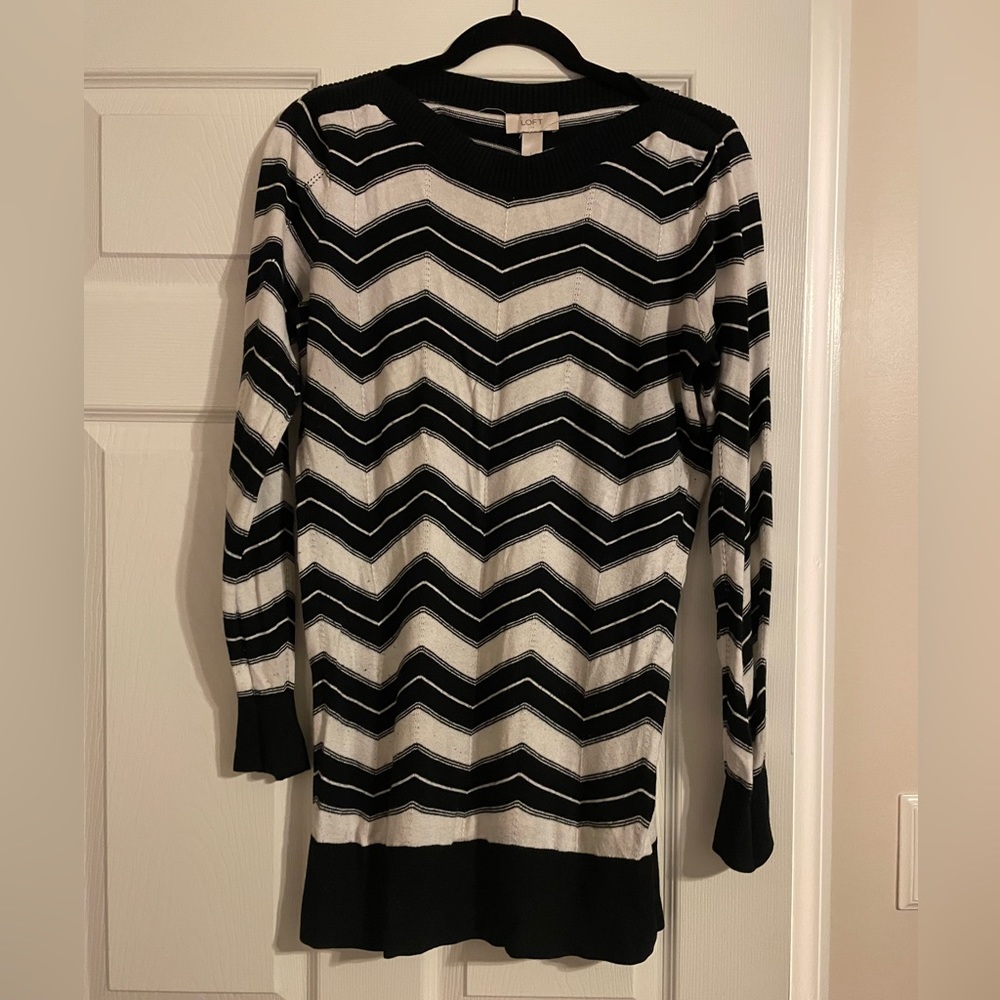 Black and white sweater